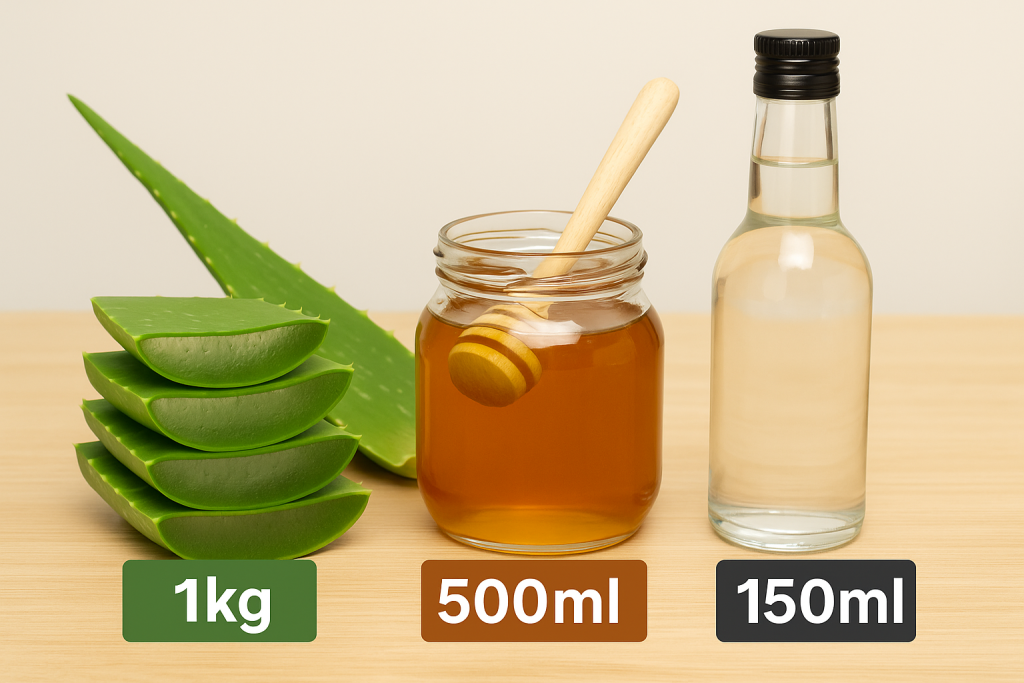 Nha đam - Mật ong - Rượu trắng